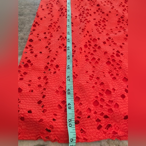 R&K CORAL Sleeveless Eyelet TANK Fully LINED dress. Medium. - Picture 8 of 10